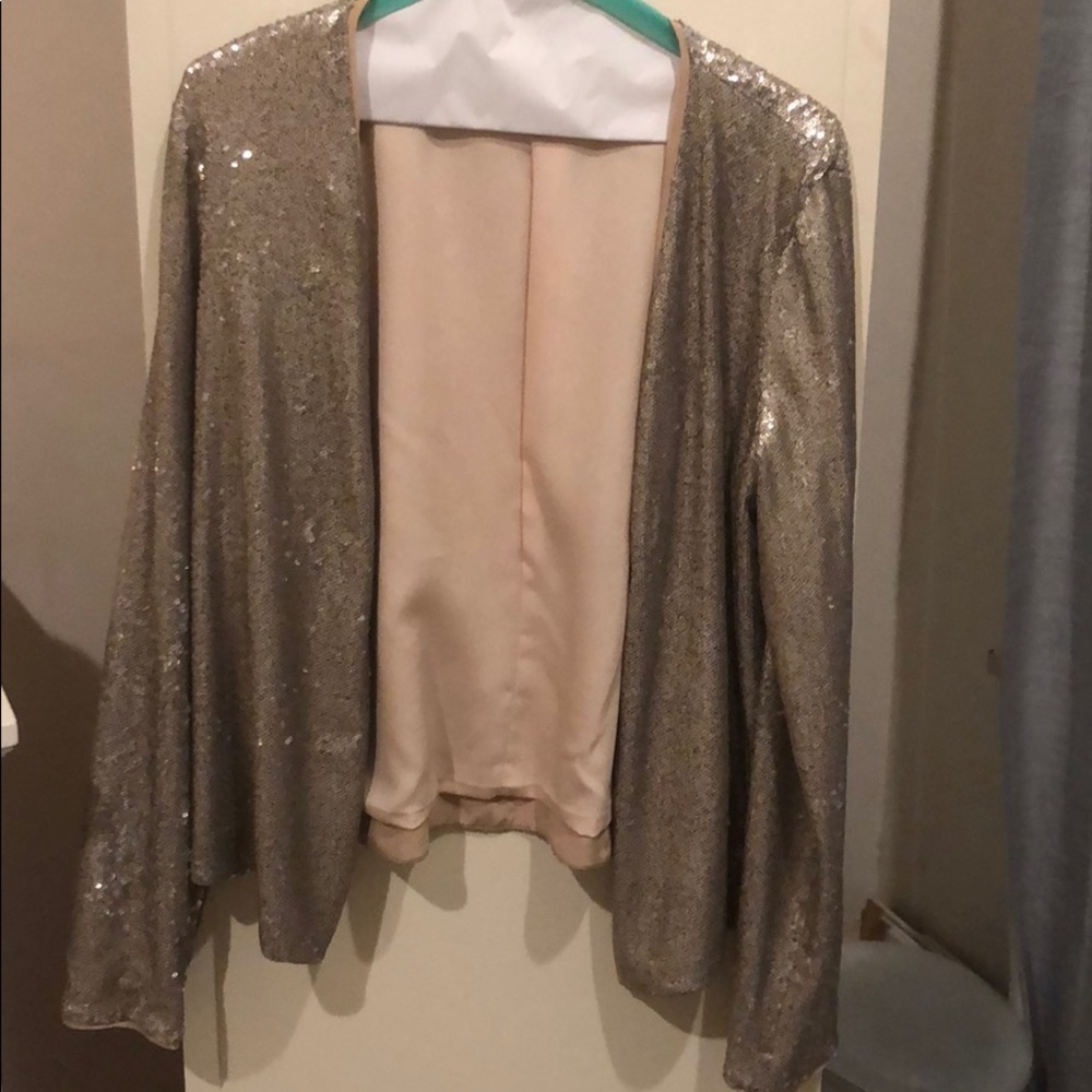 Sequin Gold Jacket - Revolve